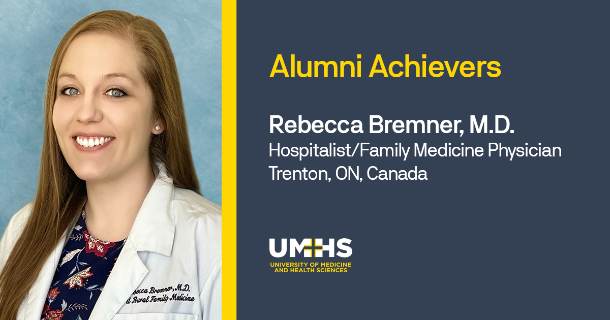 UMHS Alumni Achievers Dr. Rebecca Bremner in ON, Canada